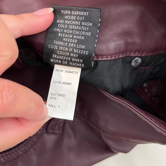 Torrid Plus Size Premium Faux Leather Jegging in Oxblood - Picture 7 of 9